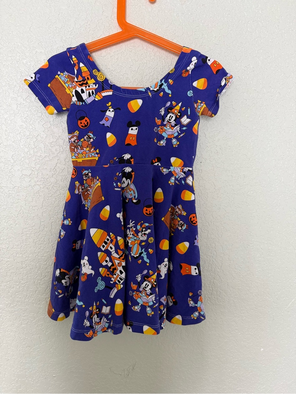Girls  holiday Halloween twirl dress 18mths  Mickey goofy Disney handmade - Picture 2 of 3